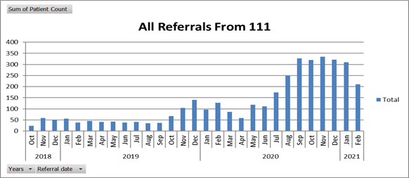 Referrals NHS 111 Luton and Bedfordshire